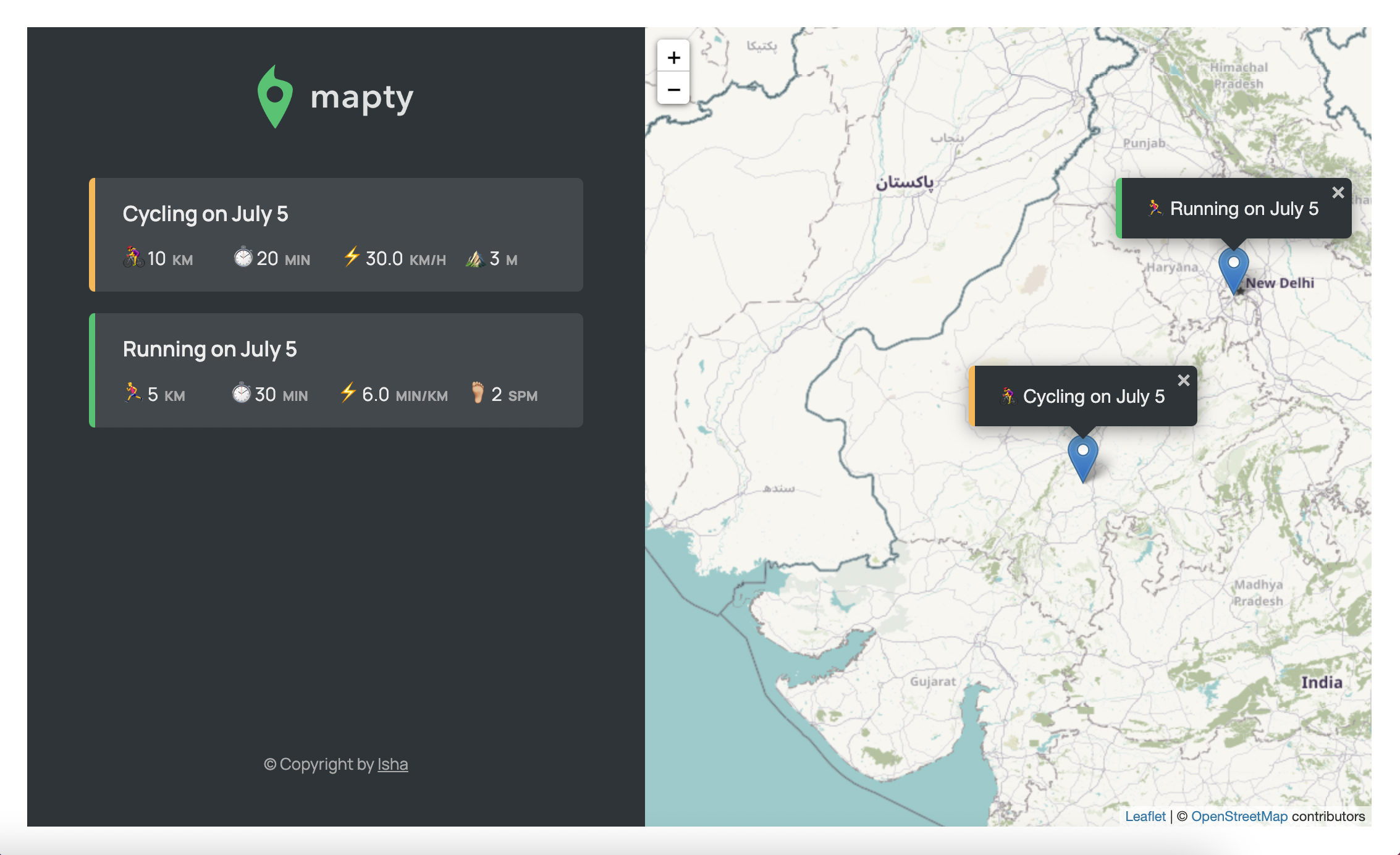 Mapty app img